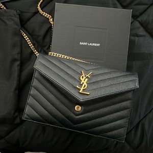 Ysl monogram envelope cross body bag